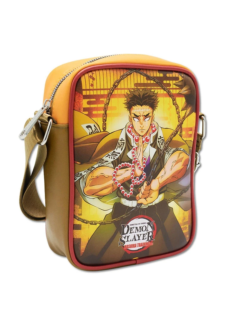 Demon Slayer Gyomei Himejima Beads Pose and Logo Crossbody Bag