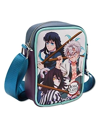 Demon Slayer Character Group Pose and Logo Crossbody Bag