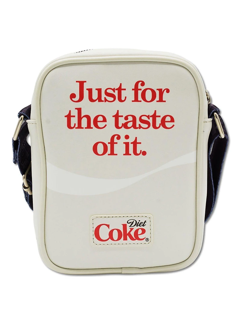 Diet Coke Logo Just for the Taste of It Quote Crossbody Bag