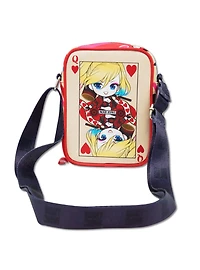 DC Comics Harley Quinn Chibi Queen of Hearts Card Crossbody Bag