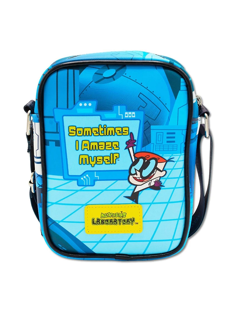 Dexter's Laboratory Pose and Quote Crossbody Bag