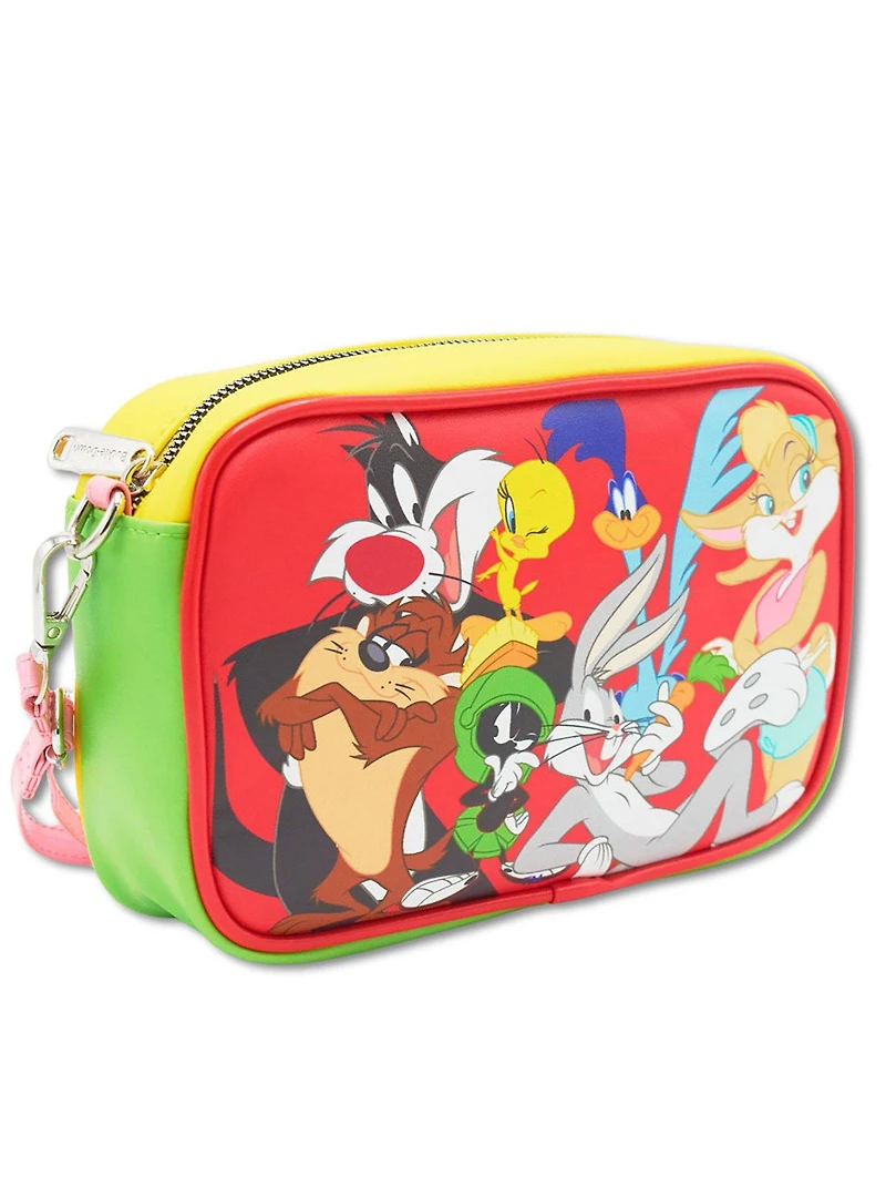 Looney Tunes Seven Character Group Pose Crossbody Bag