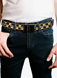 Harry Potter Hufflepuff Icons Checker Clamp Buckle Belt