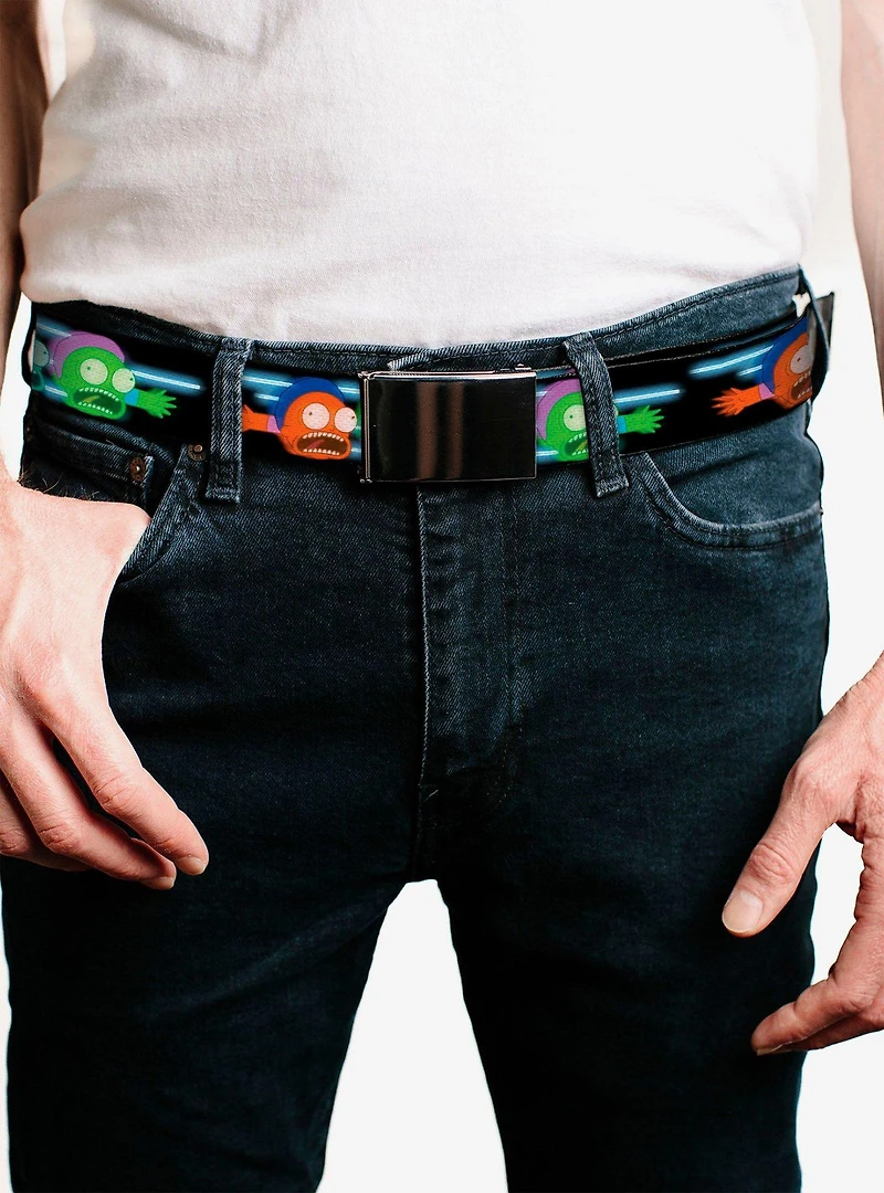 Rick and Morty Screaming Face Multi Clamp Buckle Belt
