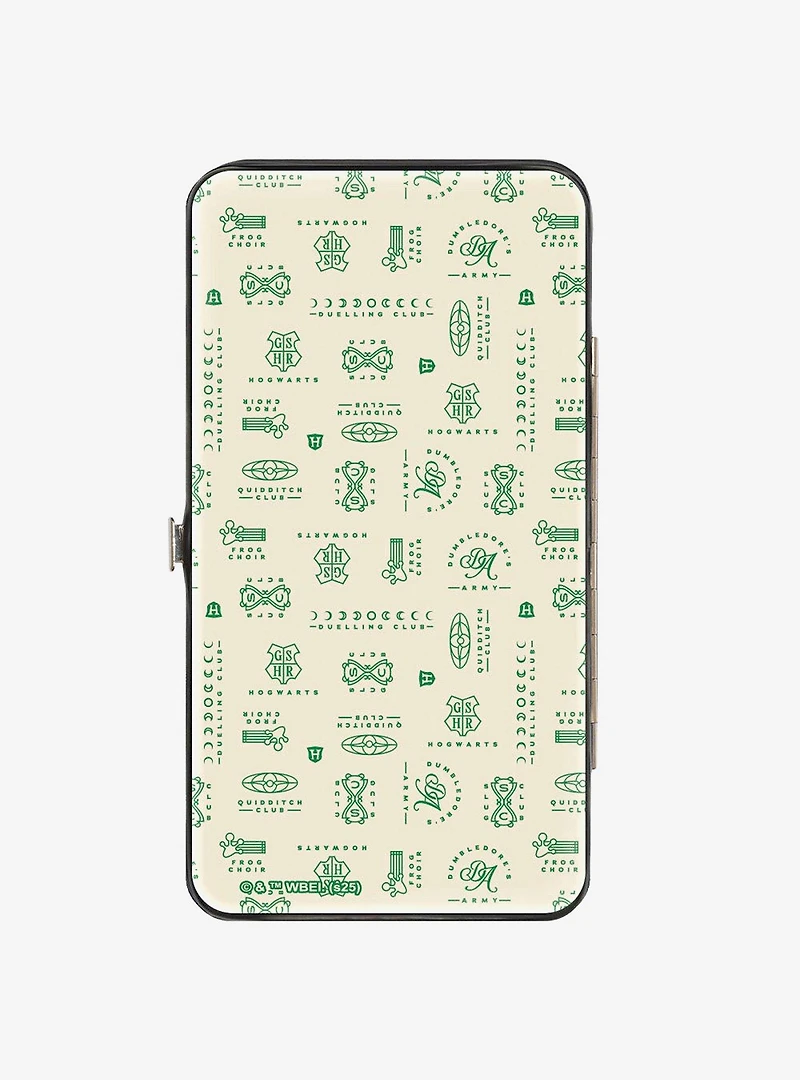 Harry Potter Quidditch Champs Gear Logos Collage Hinged Wallet