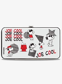 Peanuts Joe Cool Snoopy Poses and Text Hinged Wallet