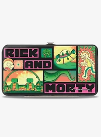 Rick and Morty Text Blocks and Scenes Multi Hinged Wallet