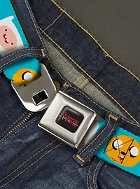 Adventure Time Finn and Jake Faces Youth Seatbelt Buckle Belt