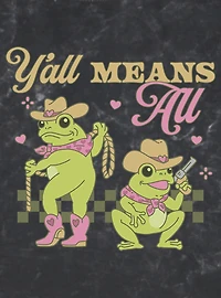 Y?all Means All Western Frogs Pride Mineral Wash T-Shirt BoxLunch Exclusive