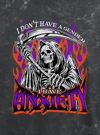 I Don't Have A Gender Anxiety Womens Mineral Wash Crop T-Shirt BoxLunch Exclusive