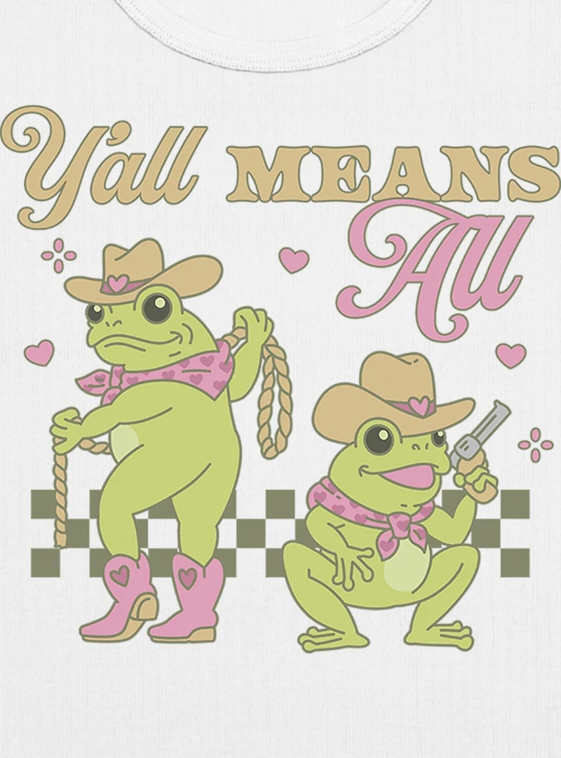 Y?all Means All Western Frogs Pride Womens Baby T-Shirt BoxLunch Exclusive