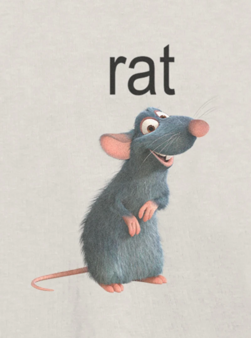 Disney Pixar Ratatouille Rat Womens Oversized T-Shirt