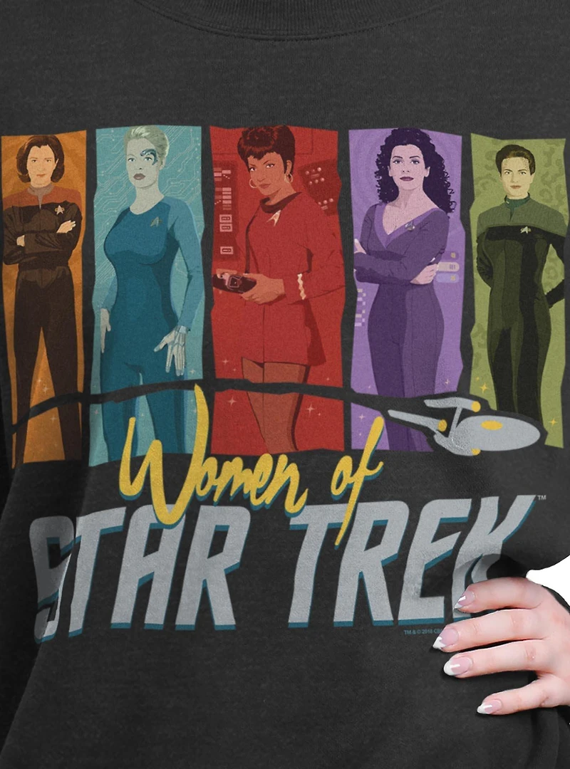 Star Trek Women Of Womens Oversized Sweatshirt