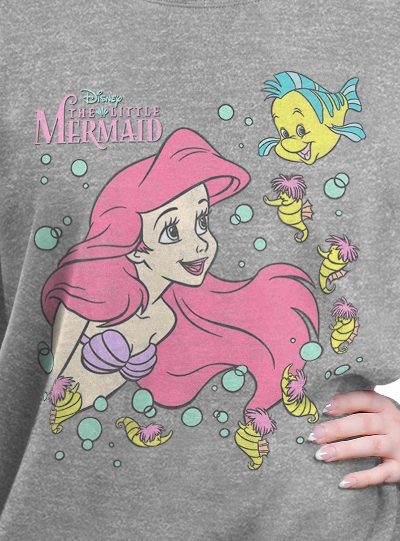 Disney The Little Mermaid Ariel N Friends Womens Oversized Sweatshirt