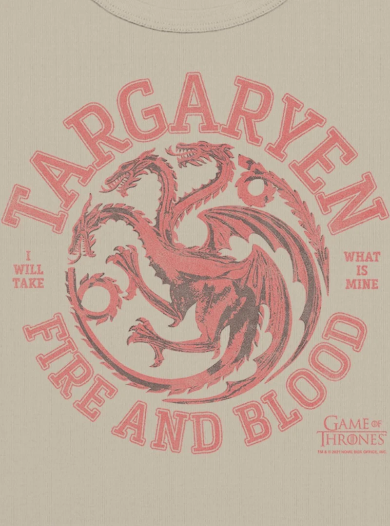 Game Of Thrones Collegiate Targaryen Womens Baby Tee