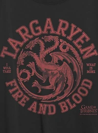 Game Of Thrones Collegiate Targaryen Womens Oversized T-Shirt