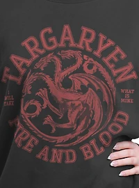 Game Of Thrones Collegiate Targaryen Womens Oversized Sweatshirt