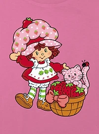 Strawberry Shortcake Custard Basket Youth Girls Boxy Crop T-Shirt