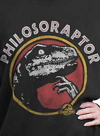 Jurassic Park Philoso Raptor Womens Oversized Sweatshirt