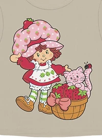 Strawberry Shortcake Custard Basket Womens Baby Tee