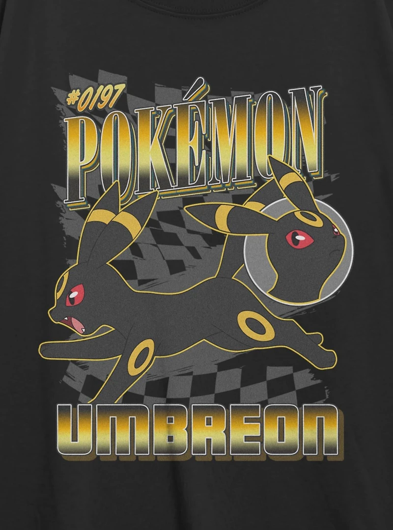 Pokemon Umbreon Check Womens Oversized T-Shirt