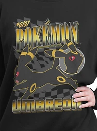 Pokemon Umbreon Check Womens Oversized Sweatshirt