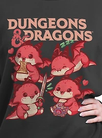 Dungeons & Dragons Dragon Cutes Womens Oversized Sweatshirt