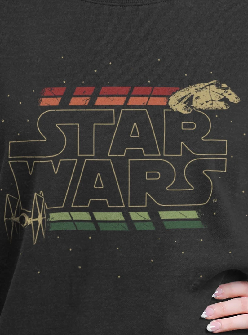 Disney Star Wars Retro Womens Oversized Sweatshirt