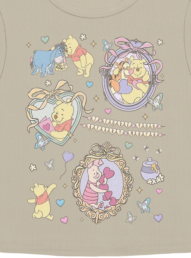 Disney Winnie The Pooh Friendship Collage Womens Baby Tee