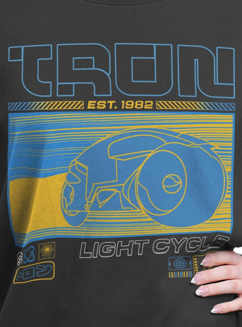 Tron Light Cycle Futuristic Womens Oversized Sweatshirt
