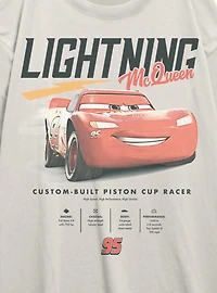 Disney Pixar Cars Lightning McQueen Stats Womens Oversized T-Shirt