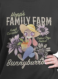 Disney Pixar Zootopia Family Farm Womens Oversized Sweatshirt