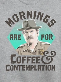 Stranger Things Hopper Coffee Morning Sweatshirt