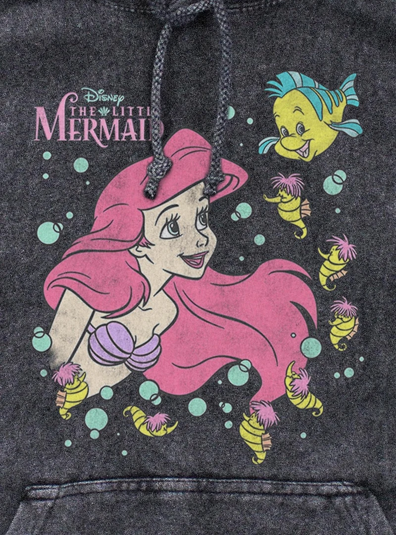 Disney The Little Mermaid Ariel N Friends Mineral Wash Hoodie