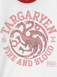 Game Of Thrones Collegiate Targaryen Ringer T-Shirt