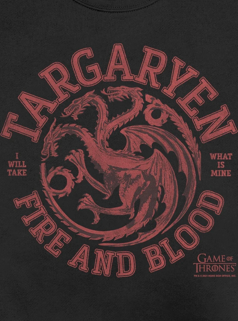 Game Of Thrones Collegiate Targaryen Sweatshirt