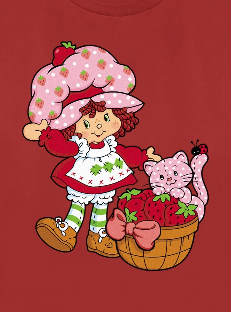 Strawberry Shortcake Custard Basket Womens T-Shirt
