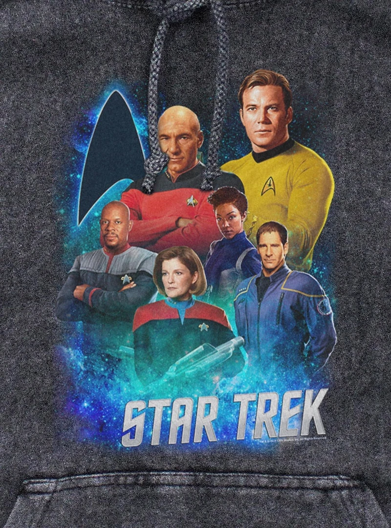 Star Trek Legendary Captains Mineral Wash Hoodie