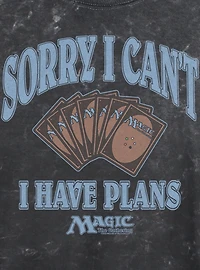 Magic The Gathering I've Got Plans Mineral Wash Womens Crop T-Shirt