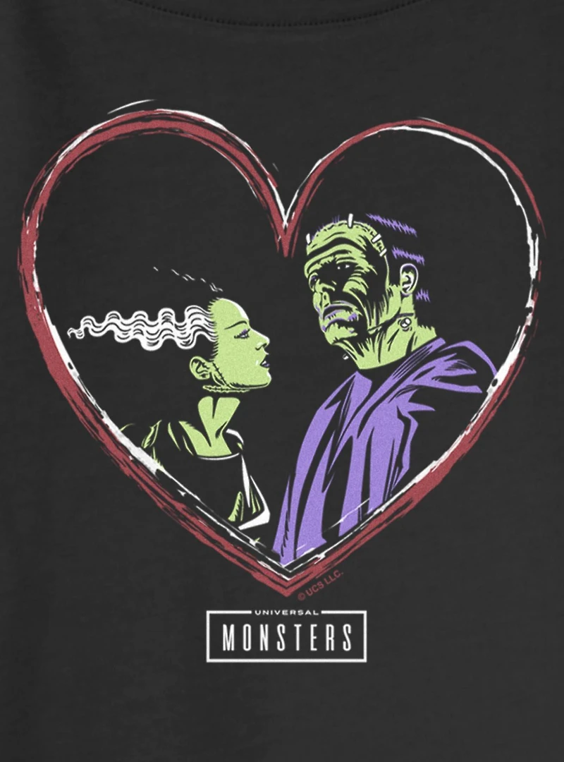 Universal Monsters Frankenstein & Bride Of Love Womens Slouchy Sweatshirt