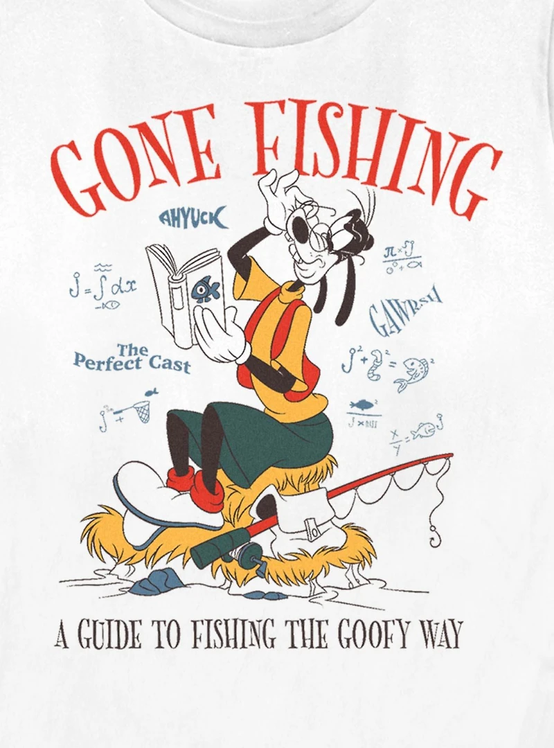 Disney Goofy  Gone Fishing Womens T-Shirt