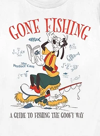 Disney Goofy  Gone Fishing Womens T-Shirt