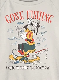 Disney Goofy  Gone Fishing Womens Slouchy Sweatshirt