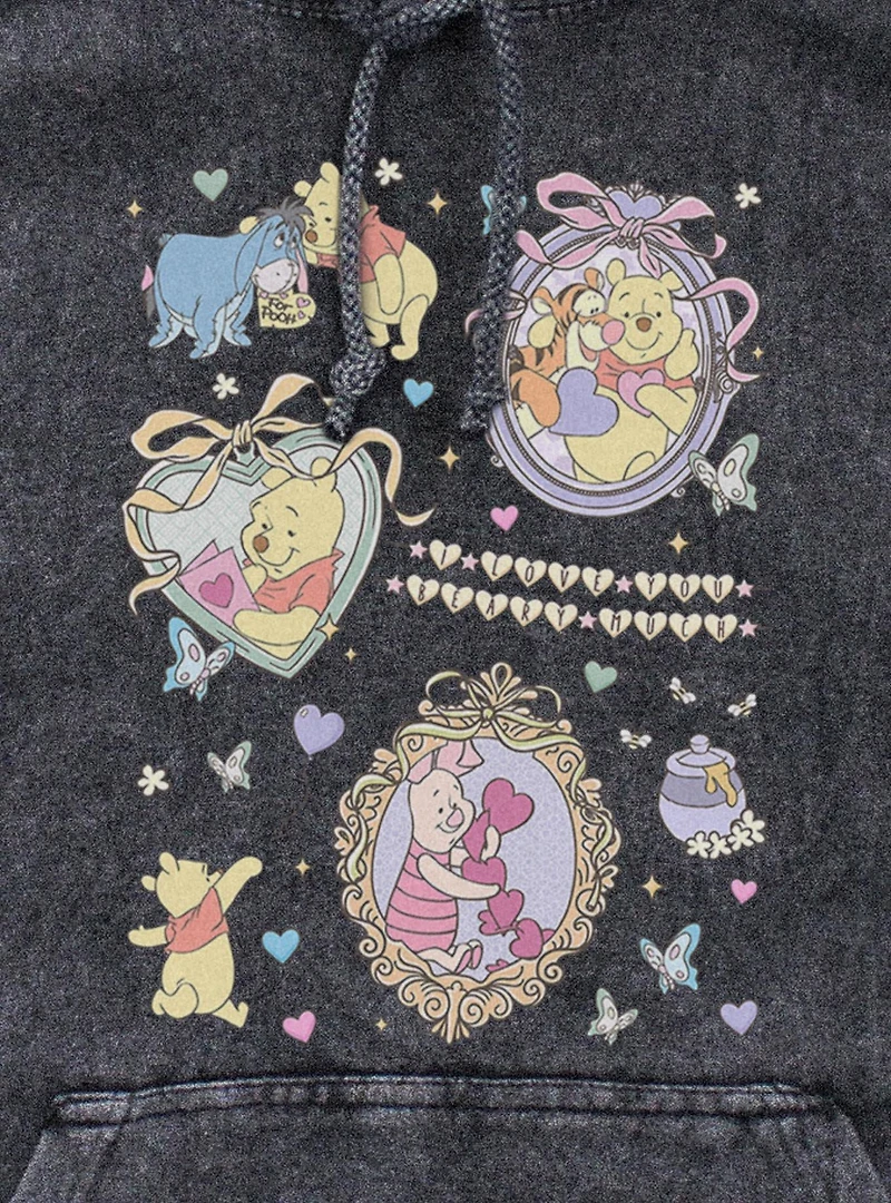 Disney Winnie The Pooh Friendship Collage Mineral Wash Hoodie