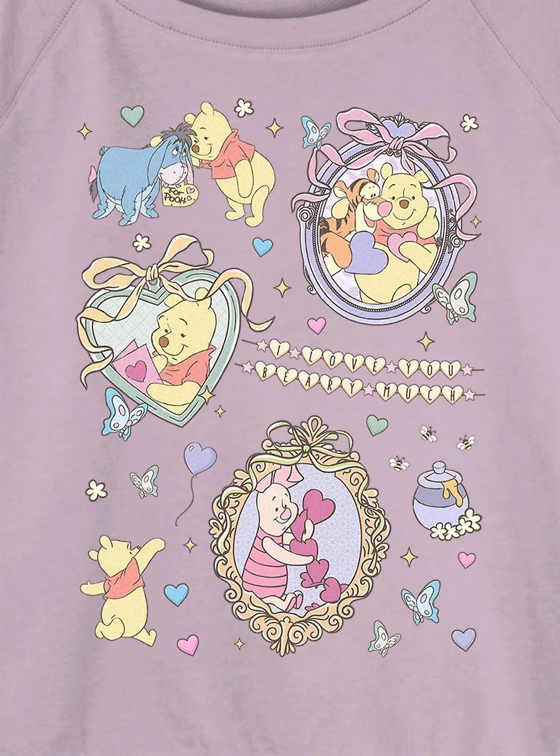 Disney Winnie The Pooh Friendship Collage Womens Slouchy Sweatshirt