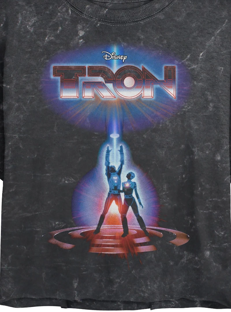 Tron Vintage Classic Mineral Wash Womens Crop T-Shirt