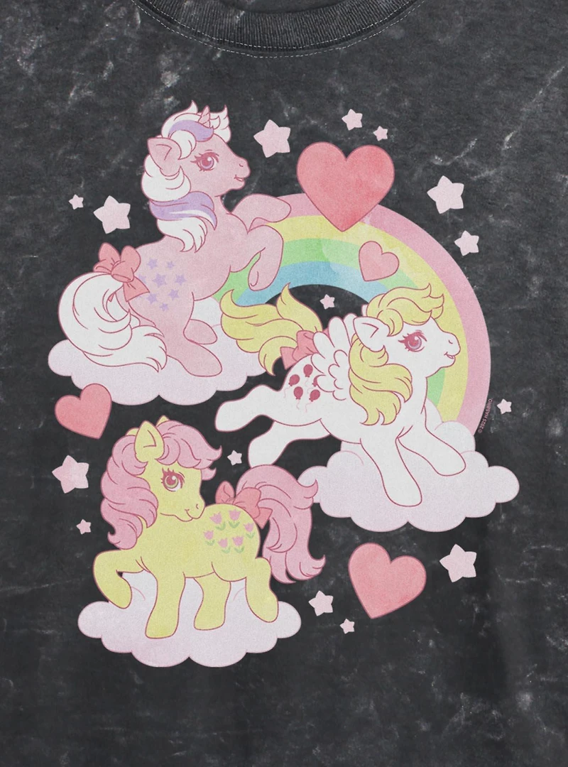 My Little Pony Luv Mineral Wash Womens Crop T-Shirt