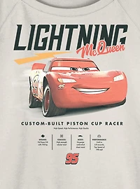 Disney Pixar Cars Lightning McQueen Stats Womens Slouchy Sweatshirt