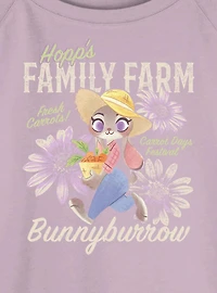 Disney Pixar Zootopia Family Farm Womens Slouchy Sweatshirt