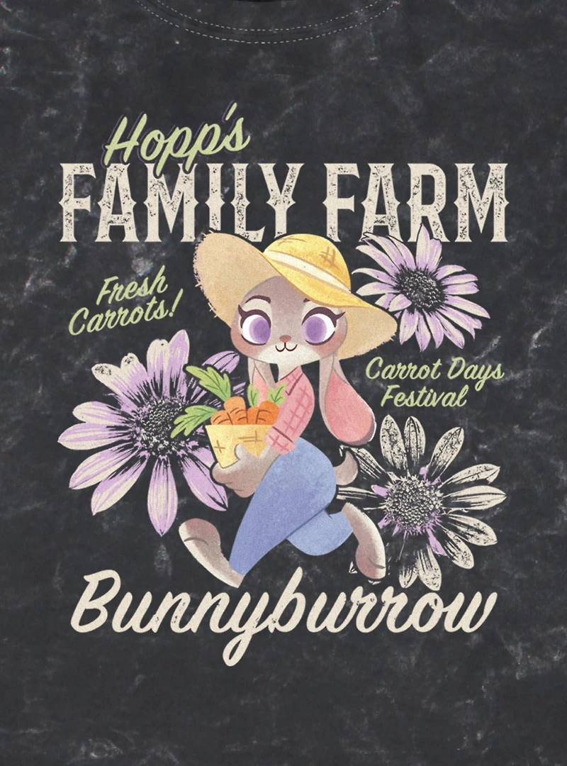Disney Pixar Zootopia Family Farm Mineral Wash T-Shirt